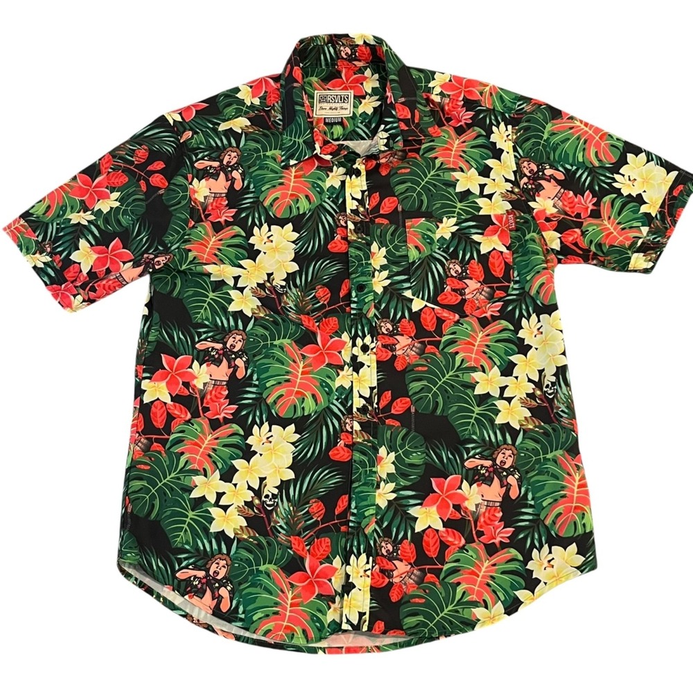 RSVLTS Shirt Mens M Goonies Truffle Shuffle (Missing Button) - Picture 2 of 11